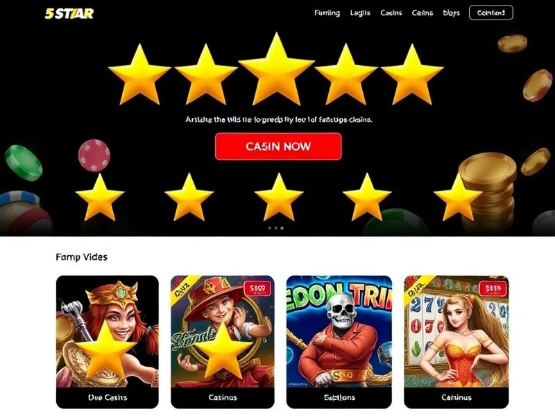 Discover expert-curated 5 star online casinos offering real money games, exclusive bonuses, and secure platforms. Compare top-rated gambling sites with verified reviews and ratings for 2024.